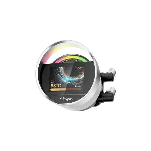 Ocypus Sigma L36 ARGB  360mm AIO Liquid CPU Cooler with Display (White) - 1