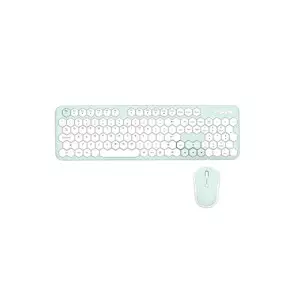 Mofii Geezer Honey S Wireless Keyboard Mouse Combo - (White-Green)