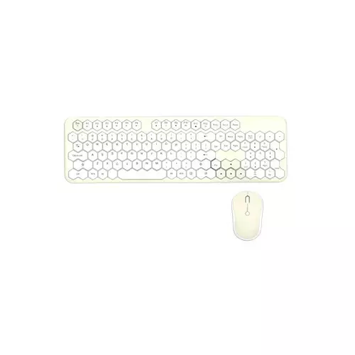 Mofii Geezer Honey S Wireless Keyboard Mouse Combo - (Elegant Beige)