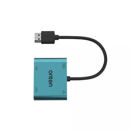 Onten 5166HV HDMI to HDMI+VGA Converter with Audio - 2