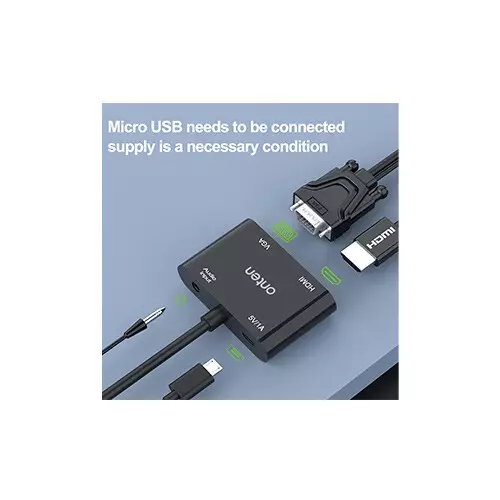 Onten 5138HV VGA to HDMI and VGA Converter - 2