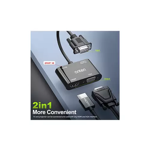 Onten 5138HV VGA to HDMI and VGA Converter-gallery-1