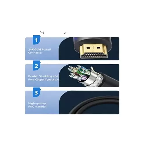 Onten Otn-8318s HDMI V2.0 Cable 4k60hz Optical Fiber-10 Meter - 1
