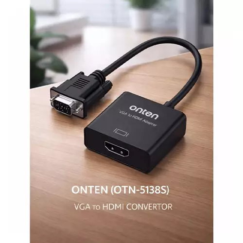 Onten OTN-5138S VGA To HDMI Converter with Audio - 1