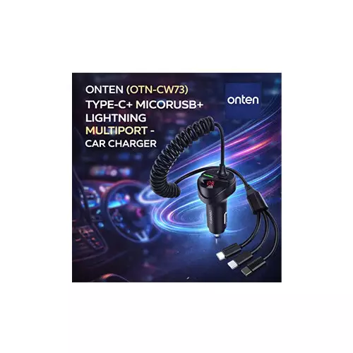 ONTEN OTN-CW73 TYPE-C MULTIPORT CAR CHARGER-gallery-1