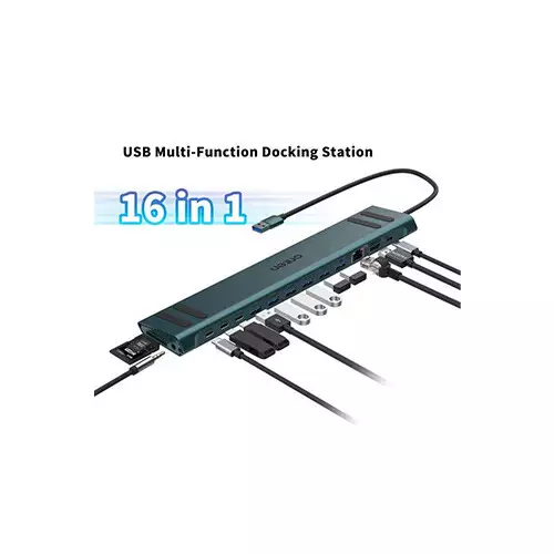 Onten OTN-9299 16 in 1 USB Multi-function Docking Station - 0