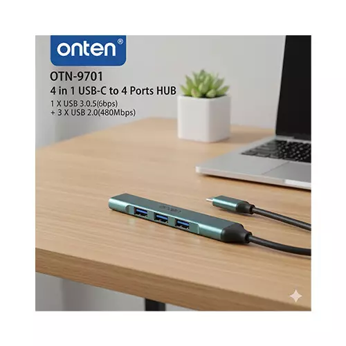 ONTEN OTN-UC971 5-in-1 PD100W 4 Port Hub - 1