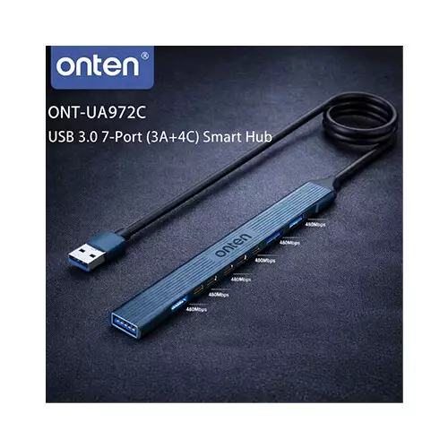 ONTEN OTN-UC972C 7-in-1 PD100W 7 Port Hub - 0