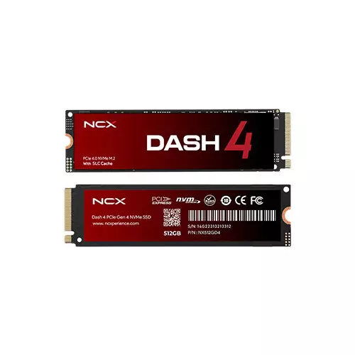NCX Dash 4 512GB PCIe Gen 4.0 NVMe SSD