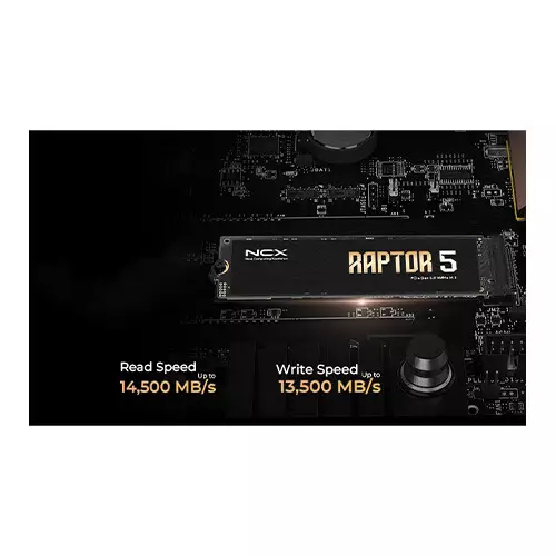 NCX Raptor 5 1TB PCIe 5.0 x4 NVMe SSD With DRAM and SLC Cache - 1