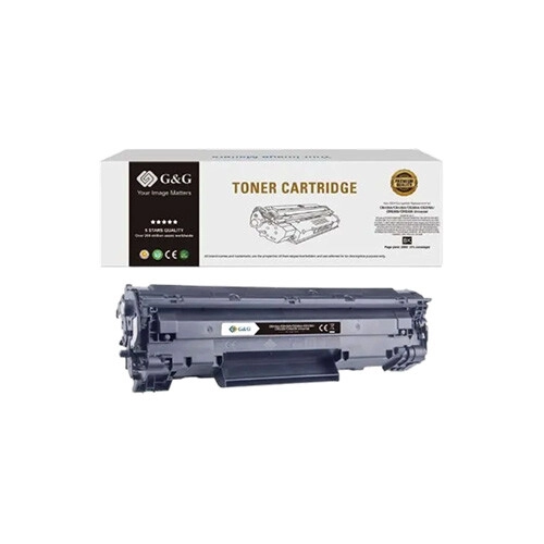 G&G CB435A/CB436A/CE285A/CE278A/CRG325/CRG326 Black Universal Laser Toner with Chip - 1