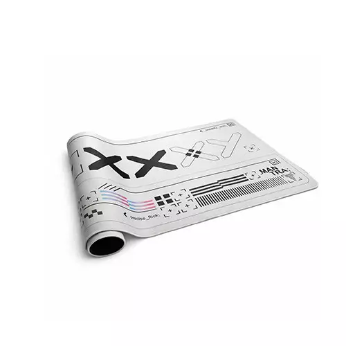 Blisspads BP04 Print Stream Gaming Mouse Pad (White)