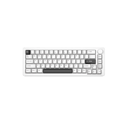 Furycube E68 Pro Hot Swappable Tri-Mode Wireless Mechanical Keyboard (White)