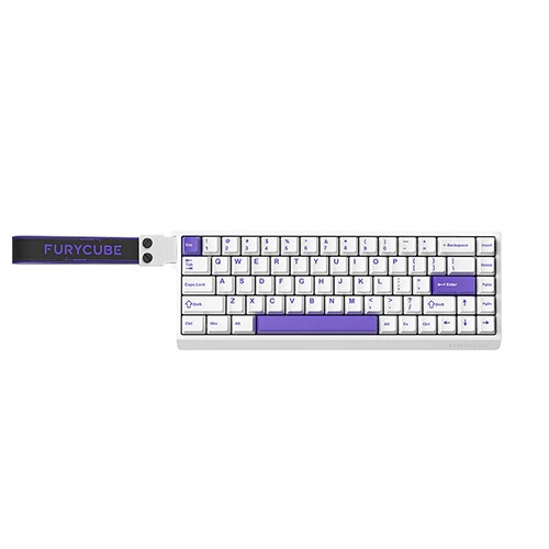 Furycube M68HE RGB Hot-Swappable Gaming Mechanical Keyboard (White) - 2