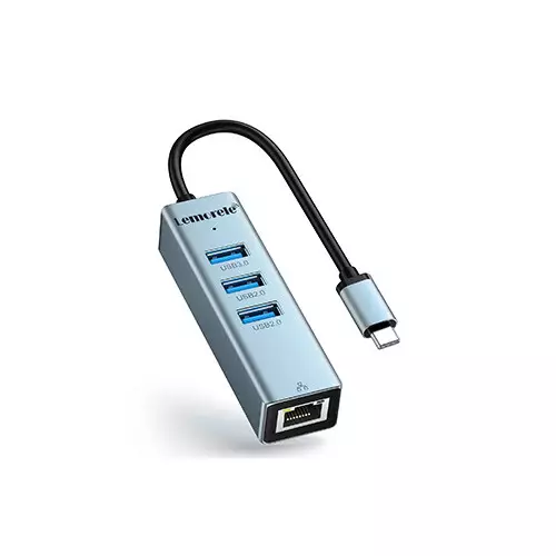 Lemorele TC43L USB-C 4-in-1 Hub with Ethernet and USB Ports