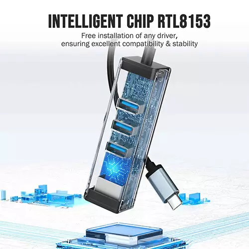 Lemorele TC43L USB-C 4-in-1 Hub with Ethernet and USB Ports-gallery-1