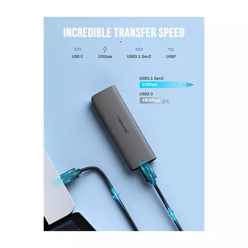 Lemorele SD1L M.2 NVMe SSD Enclosure - 1