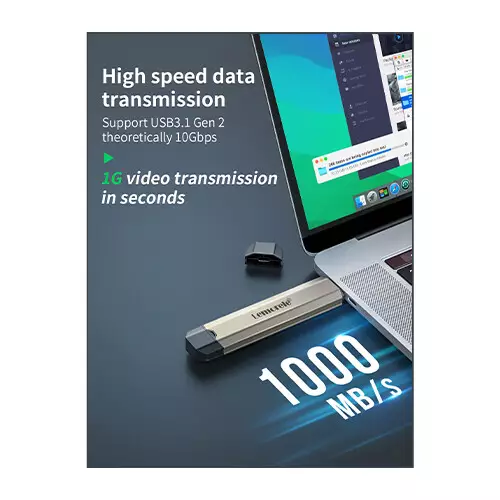 Lemorele SD3L M.2 NVME Portable SSD Enclosure - 2