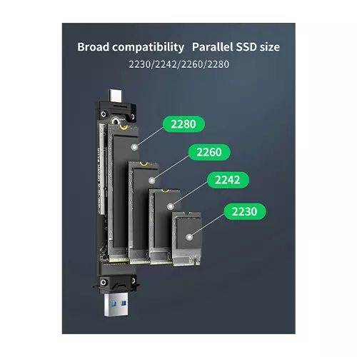 Lemorele SD3L M.2 NVME Portable SSD Enclosure - 3
