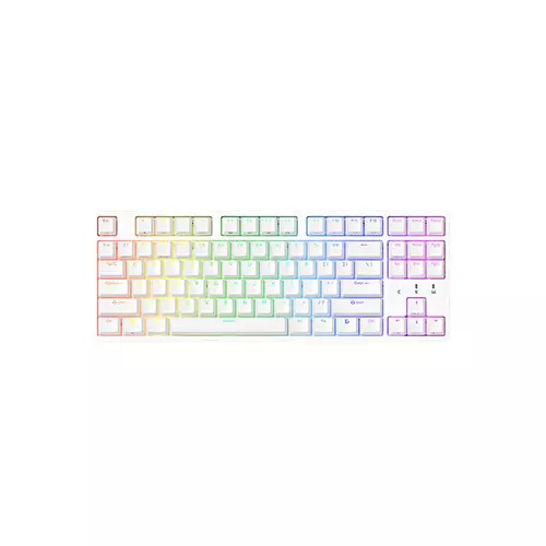 Durgod Cavalry 87w RGB Kailh Brown Switch Hot-Swappable Tri-Mode Mechanical Keyboard (White)