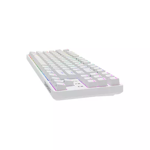 Durgod Cavalry 87w RGB Kailh Brown Switch Hot-Swappable Tri-Mode Mechanical Keyboard (White)-gallery-2