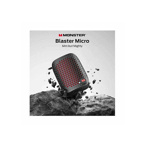 Monster Blaster Micro Portable Bluetooth Speaker (Black) - 1