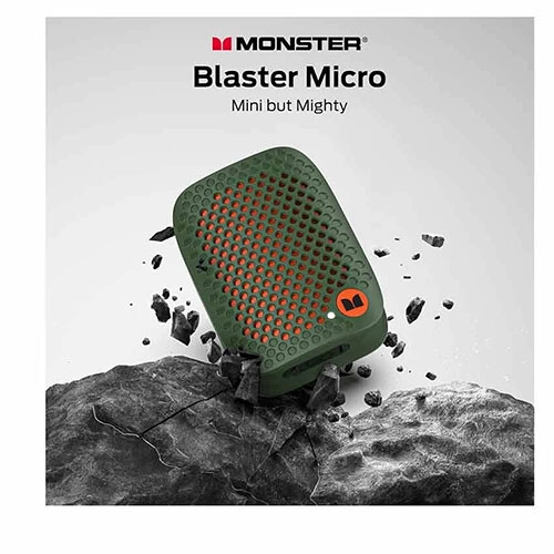 Monster Blaster Micro Portable Bluetooth Speaker (Green) - 1