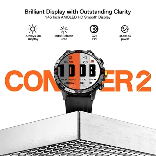 Weofly Conquer 2 Outdoor Sports & Adventure 1.43 Inch AMOLED Smartwatch - 3