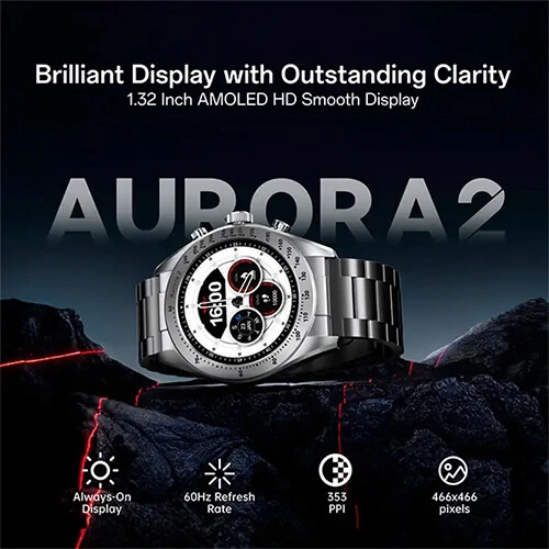 Weofly Aurora 2 1.32 Inch AMOLED AOD Display Bluetooth Calling Smartwatch - 2