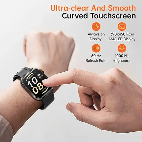 Weofly Edge 2 1.85 Inch AMOLED Outdoor Sports & Fitness Smartwatch (Gold) - 2