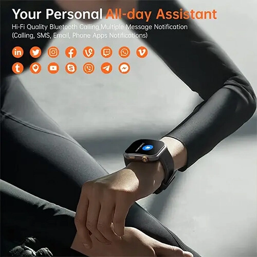 Weofly Edge 2 1.85 Inch AMOLED Outdoor Sports & Fitness Smartwatch (Gold) - 3