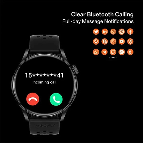 Weofly Curve 2 1.43 Inch AMOLED Display Bluetooth Calling Smartwatch (Silver) - 4