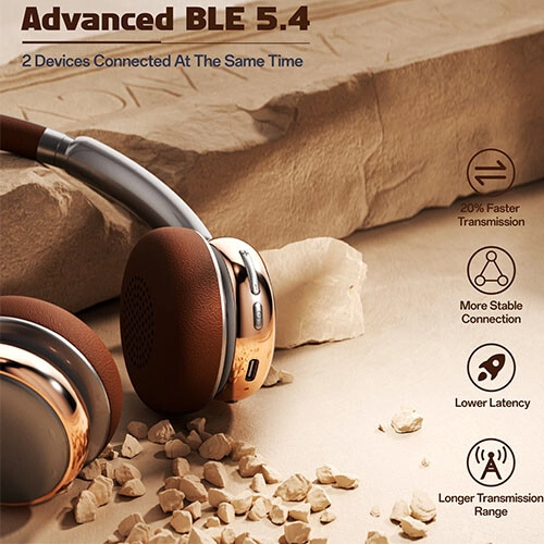 Weofly Nova ANC Bluetooth Headphone (Coffee) - 1