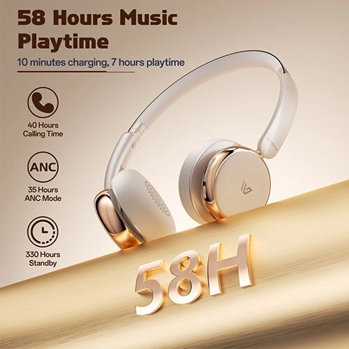 Weofly Nova ANC Bluetooth Headphone (White) - 1