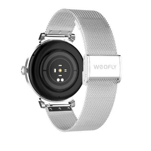 Weofly Lulu 2 1.32 Inch AMOLED Bluetooth Smartwatch - Silver - 2