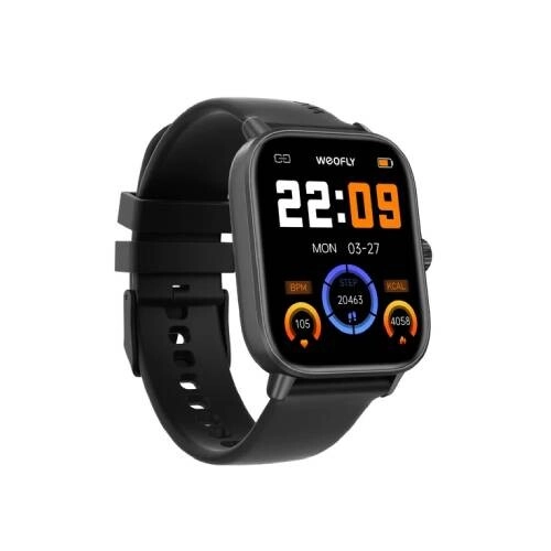 Weofly Active 3 1.82 Inch Bluetooth Calling Smartwatch - Black  - 1