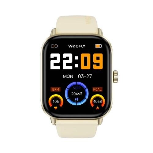 Weofly Active 3 1.82 Inch Bluetooth Calling Smartwatch - Gold