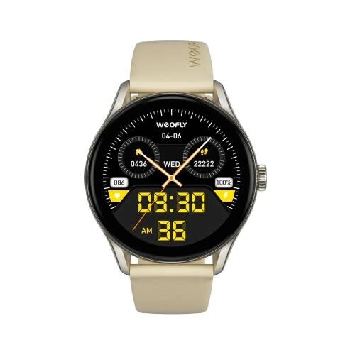 Weofly Spirit 3 1.39 Inch Bluetooth Calling Smartwatch - Gold