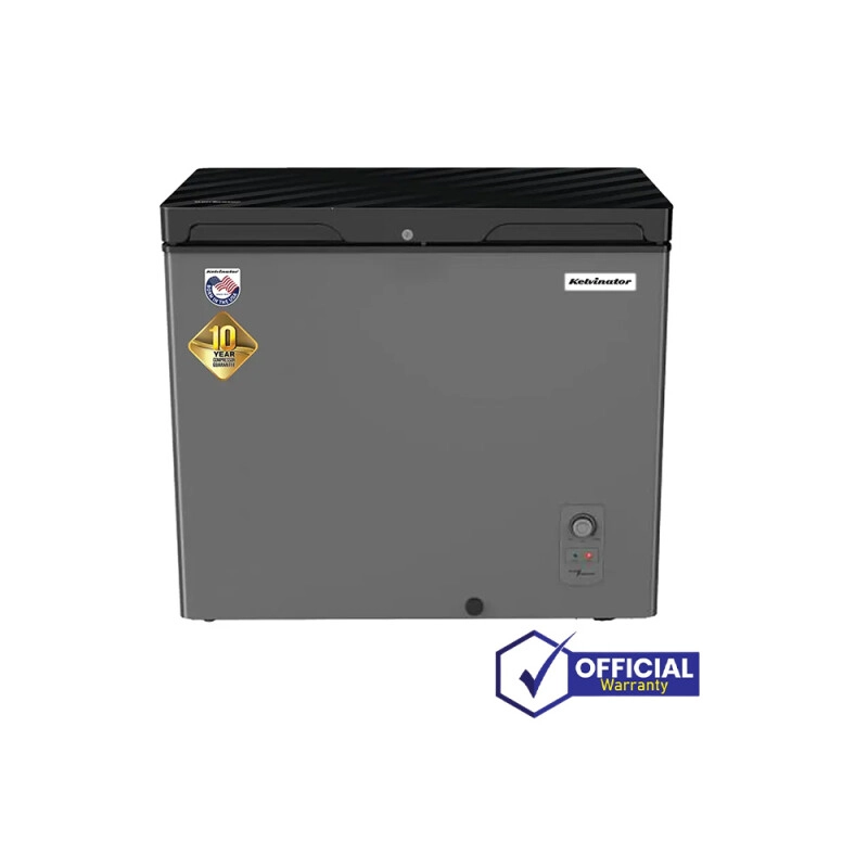 Kelvinator KCCF-225DFG 225 Litre Glass Door Deep Freezer (Dark Gray)