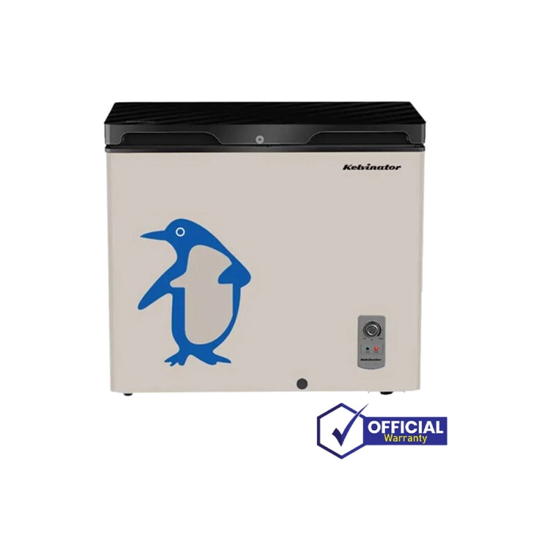 Kelvinator KCCF-225DFG 225 Litre Glass Door Deep Freezer (Black)