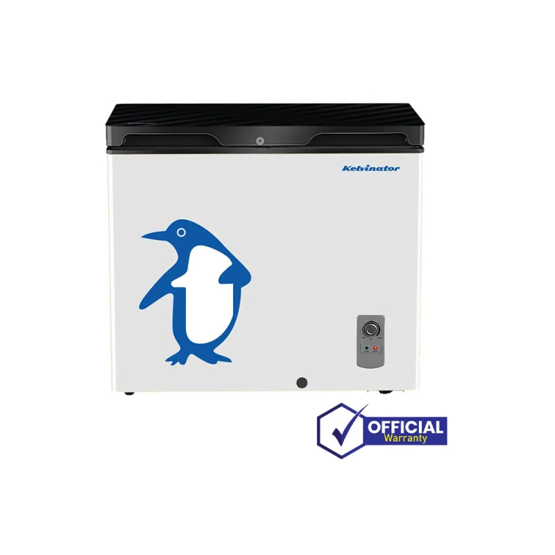 Kelvinator KCCF-225DFG 225 Litre Glass Door Deep Freezer (White)