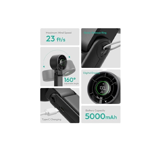 Aecooly Halo 02 5000mAh Portable Handheld Fan - 2