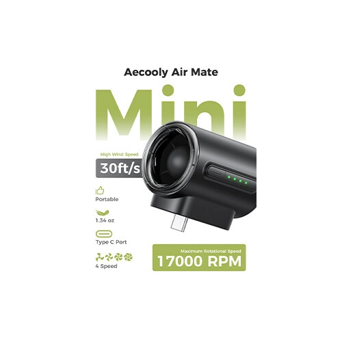 Aecooly PK01-F1 Air Mate Powerful Type-C Fan - 2