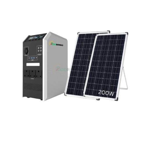 EcoSONIC AP-1500 1500W/1484.8Wh Solar IPS with 2×100W Solar Panels