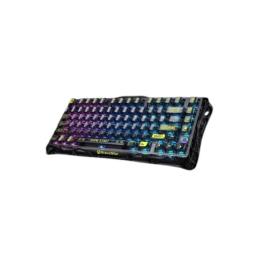 Gravastar Mercury K1 Lite Tri-Mode Mechanical Keyboard (Transparent Black)