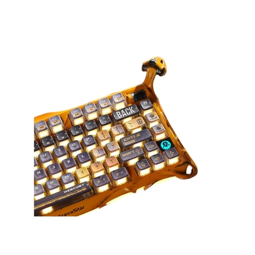 GravaStar Mercury K1 Pro Battle-Worn Yellow Keyboard - 1