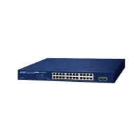 Planet GSW-2620HP 24-Port 10/100/1000T 802.3at PoE + 2-Port 1000X SFP Gigabit Ethernet Switch
