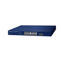 Planet GSW-1820HP 16-Port 10/100/1000T 802.3at PoE + 2-Port 1000X SFP Gigabit Ethernet Switch