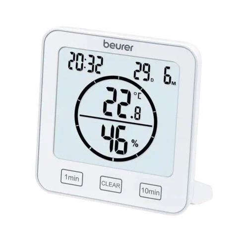 Beurer HM 22 Indoor Thermo Hygrometer (White)