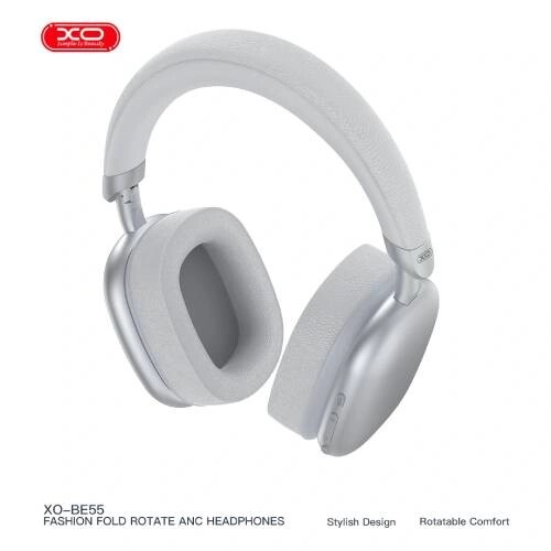 XO BE55 Folding Noise Cancelling ANC Headphone - White - 1